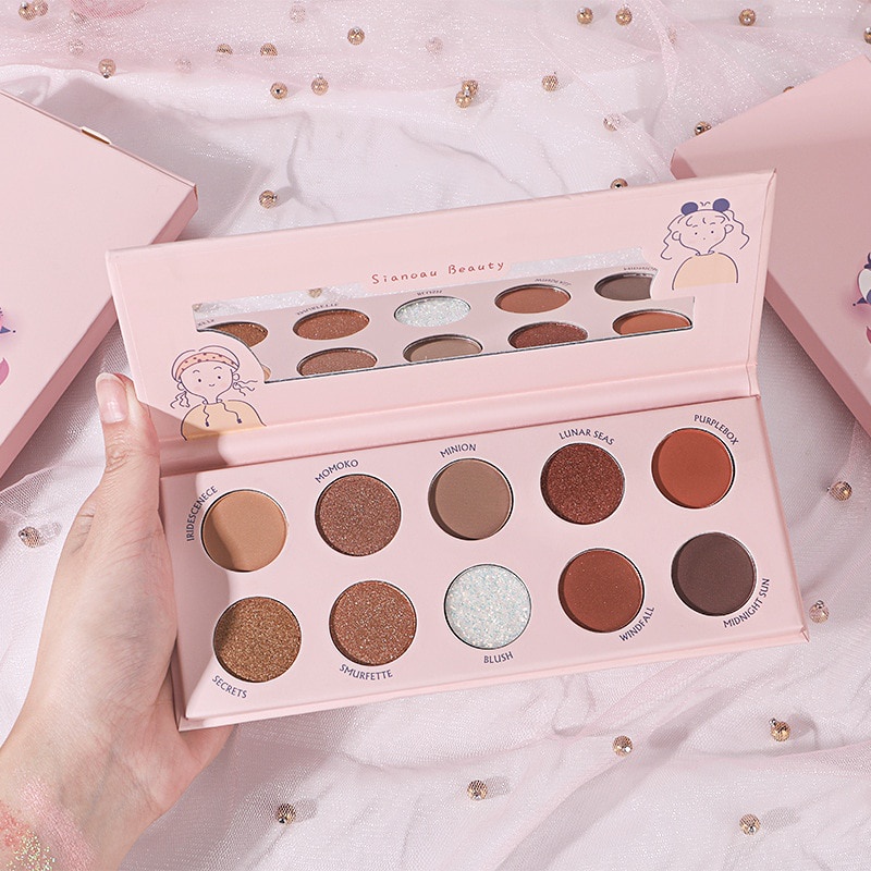 [Hàng mới về] Bảng phấn mắt Sianoau Beauty trang điểm màu sắc tinh tế lâu trôi