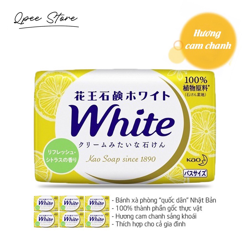 Xà phòng tắm Kao White 130g Nhật Bản - QPEESTORE