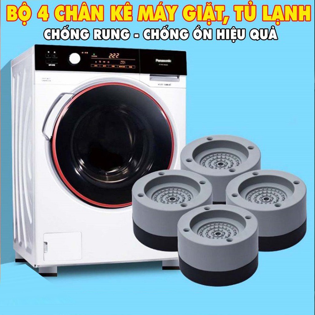 Chân kệ máy giặt, tủ lạnh chống rung,chống ồn,chống xê dịch giúp tăng tuổi thọ máy giặt hiệu quả[ HỘP 4 CHÂN CAO CẤP]