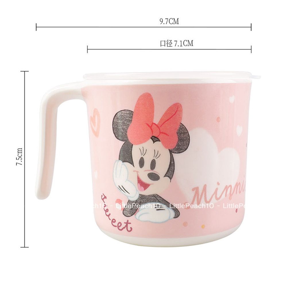 Ly nước có nắp Disney nhựa melamine mới 2022 hình Minnie Mickey Princess Donald Dumble cho bé