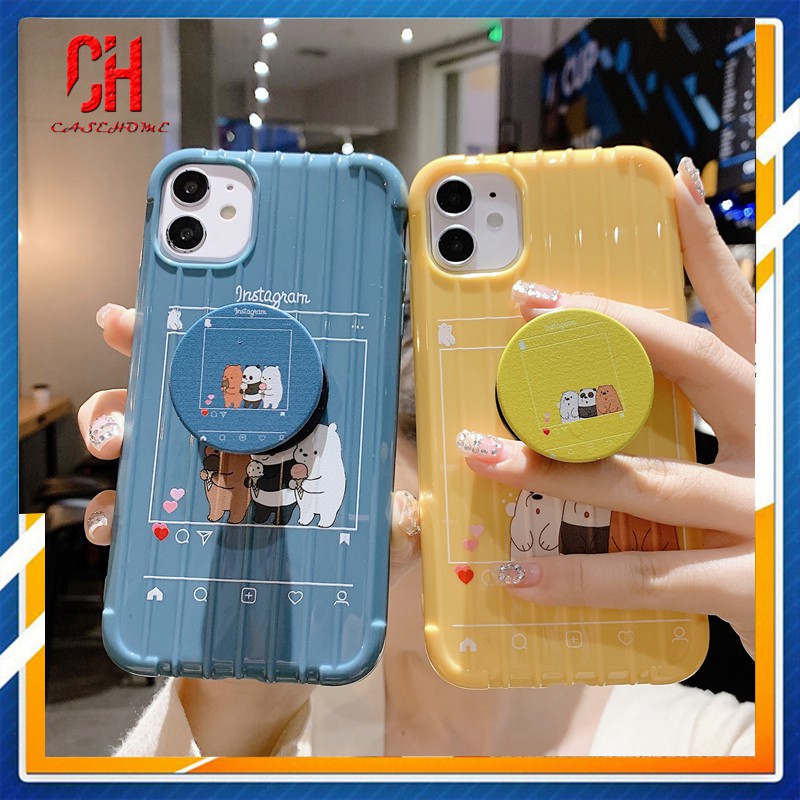 Ốp điện thoại mềm họa tiết gấu đáng yêu cho compatible for iPhone 7 11 6 6S 8 Plus 12 mini 12 pro max X Se 2020 6SPlus 7Plus 6Plus 8Plus XS