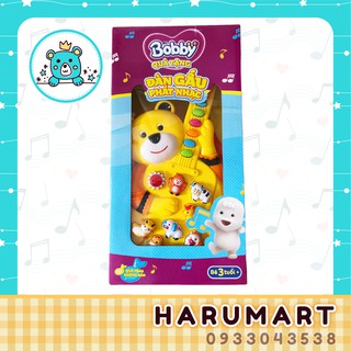 Đàn gấu phát nhạc có đèn chơi và học cho bé (quà Bobby)