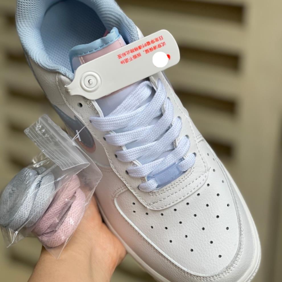 Giày air force one sneaker af1 lv8 xanh hồng bản cao cấp  bản trung, hàng full bill box phụ kiện /DINOSNEAKER
