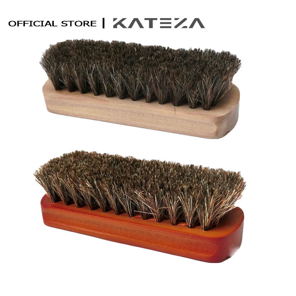 Bàn chải lông ngựa chuyên dụng đánh giày Horsehair cao cấp cỡ vừa phù hợp nhiều loại chất liệu – Kateza Store