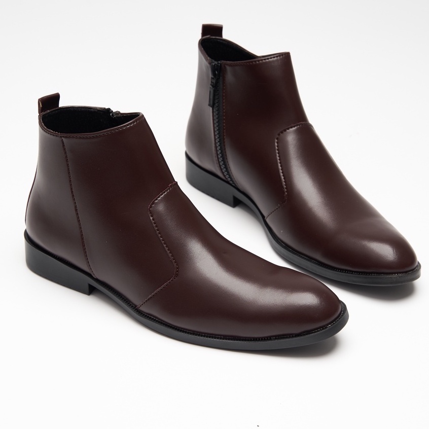 Giày chelsea boots nam, cổ khóa, đế khâu chắc chắn