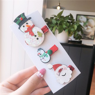 Set kẹp tóc noel xinh xắn cho bé gái