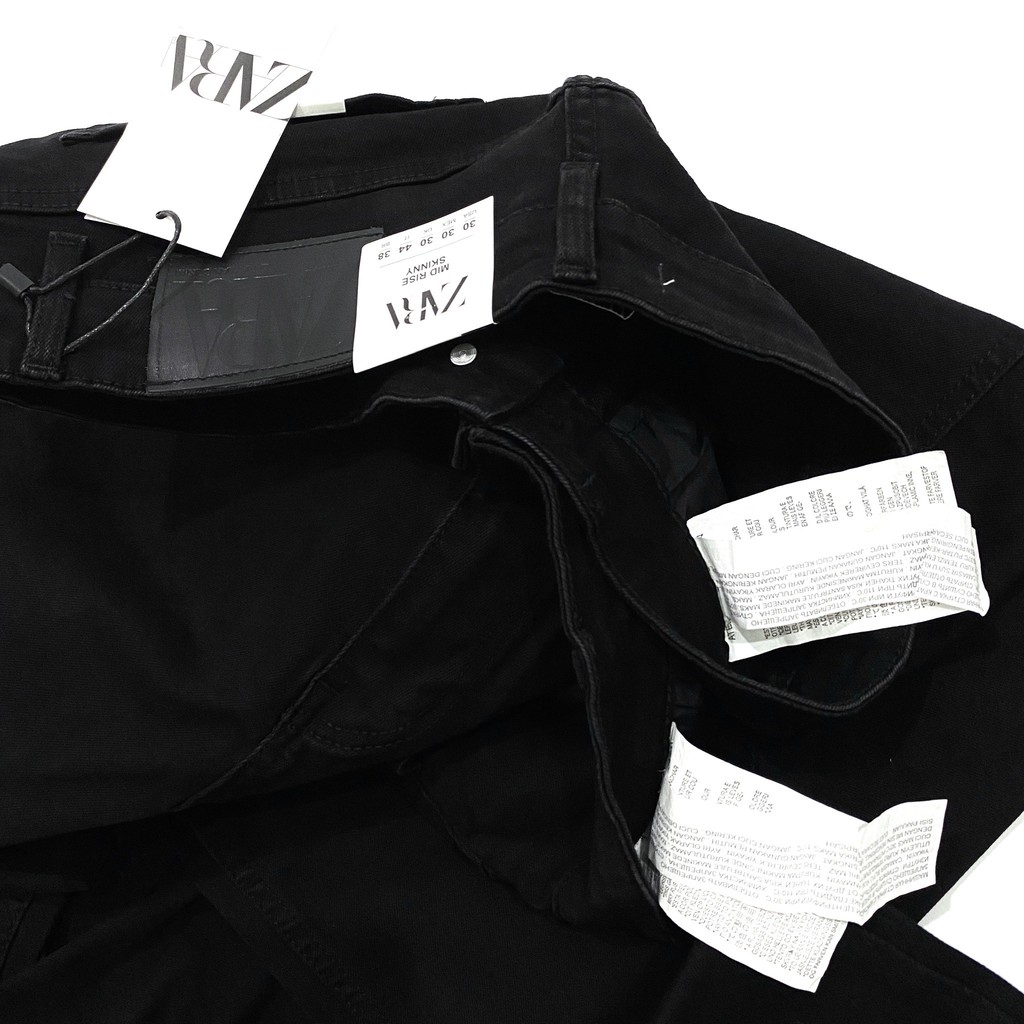 Quần Jean Nam Đen Trơn ZR VNXK Skinny & Slim Fit Ống Côn Co Dãn Tôn Dáng | BigBuy360 - bigbuy360.vn