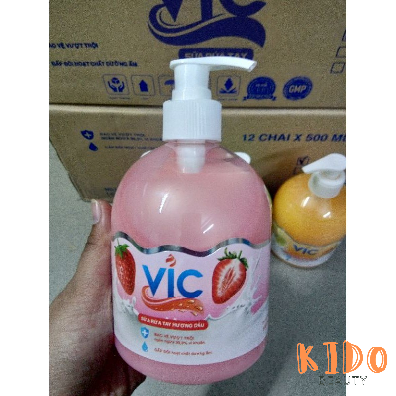 Sữa Rửa Tay VIC Dưỡng Ẩm Gấp Đôi  | Nước rửa tay 500ml