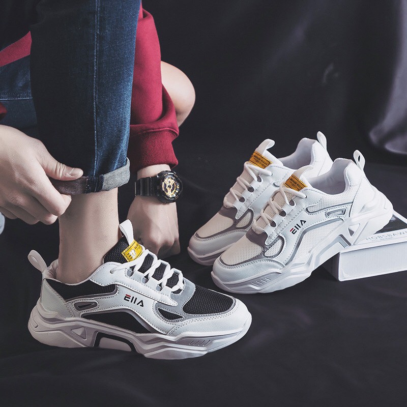 Giày sneaker nam nữ - giày thể thao nam nữ thời trang Hàn quốc đế nâng chiều cao Hàng mới về 2020 - 016 - Đen | BigBuy360 - bigbuy360.vn