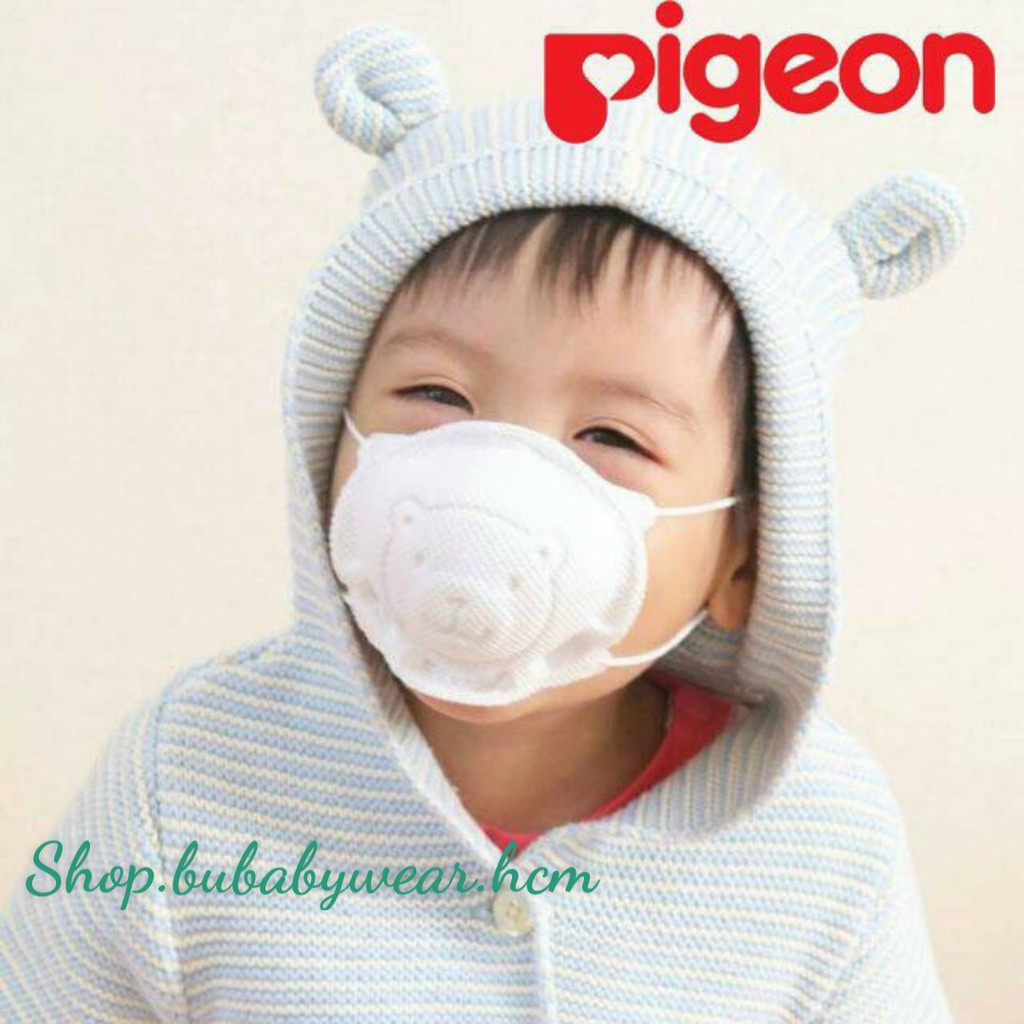 Khẩu trang em bé gấu Pigeon - Nhật Bản:1-6y