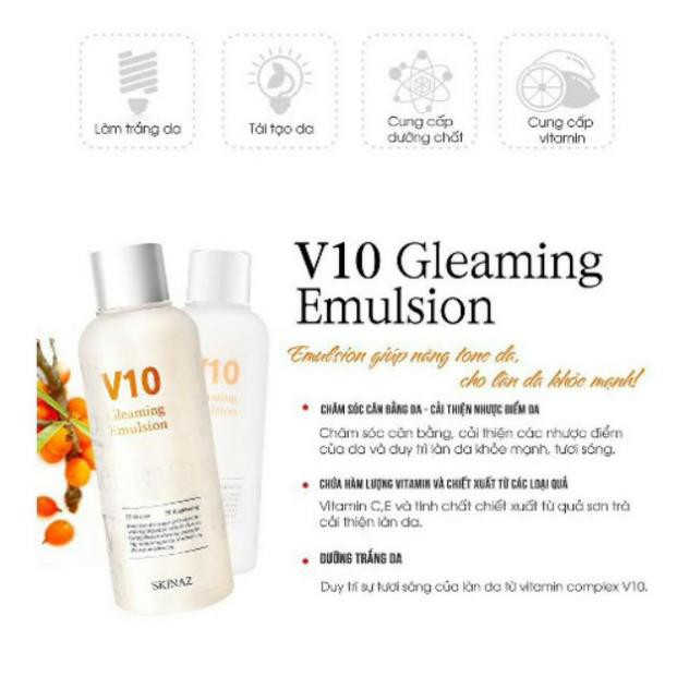 Tinh Chất V10 Gleaming Essence Skinaz