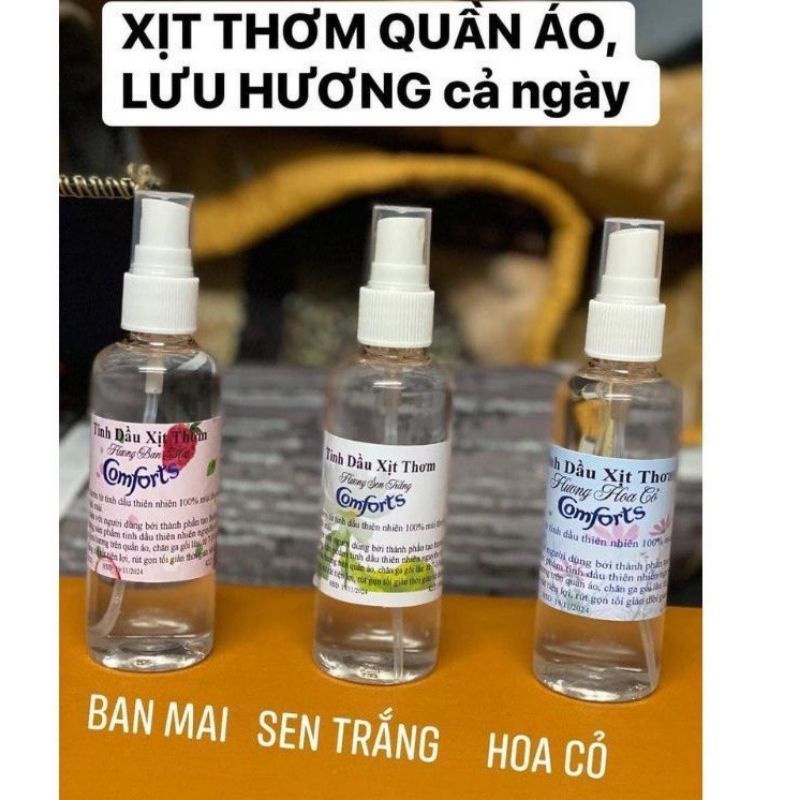 Combo 3 chai xịt thơm comfor 100ml chính hãng