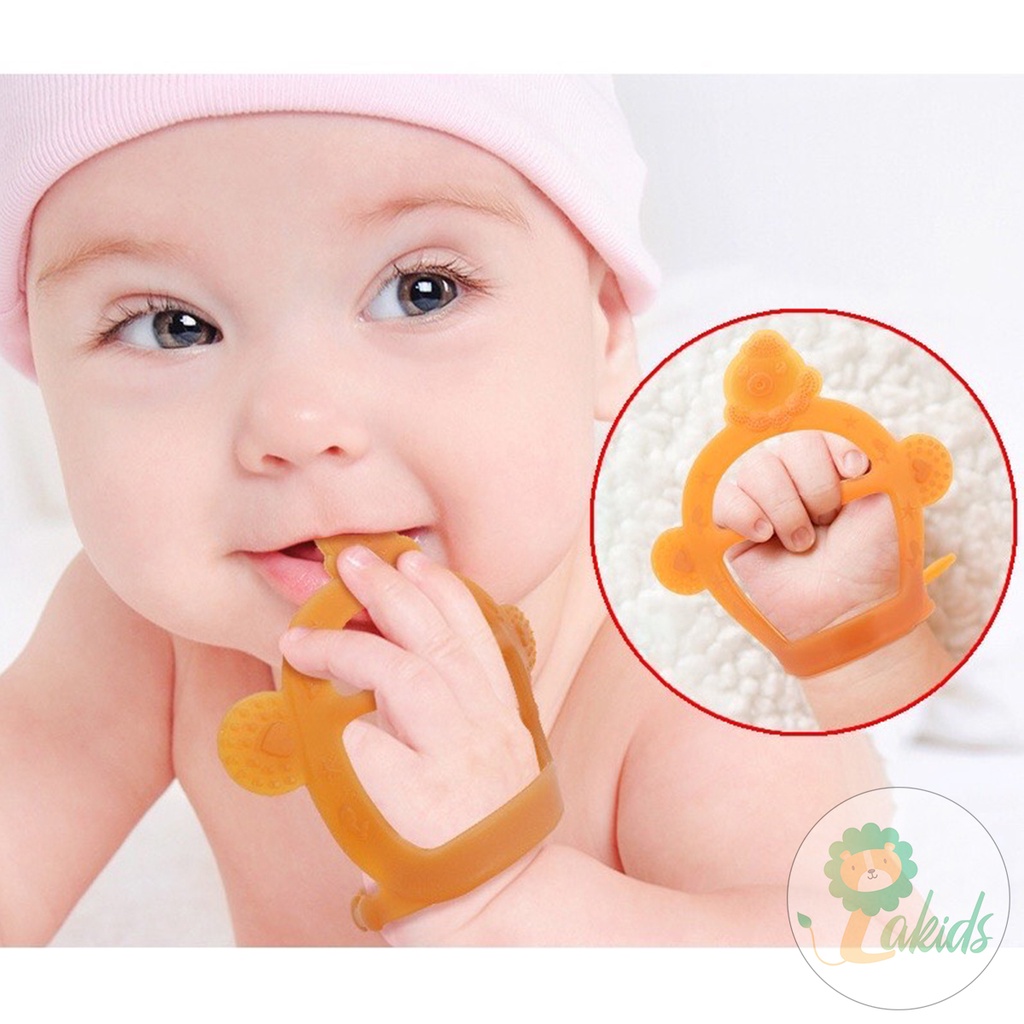 Gặm nướu đeo tay Misuta ngậm nướu cho bé silicone thiết kế chống rơi an toàn, sạch sẽ - Lakids