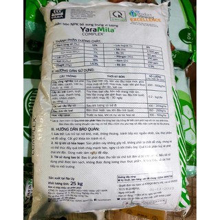 (Túi 1kg) Phân bón Yara Mila COMPLEX - Có Kali Trắng SUNPHAT