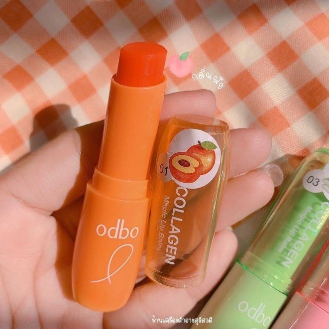 Son Dưỡng Odbo Collagen Magic Lip Balm OD521 - Màu xanh