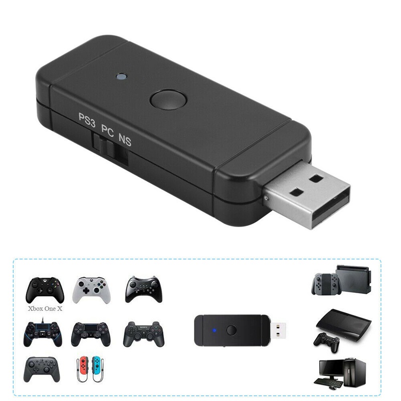 Wireless / Wired USB Game Controller Adapter for Nintendo Switch PS3 PS4 PC Bluetooth Gamepad Receiver for Wii U Xbox One 360