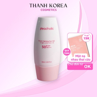 Kem Chống Nắng Peacholic Fresh Calming Sun Gel Nâng Tone 2-3 Lần, Dưỡng Trắng Sáng Da SPF 50+,PA++++ thể tích 60ml