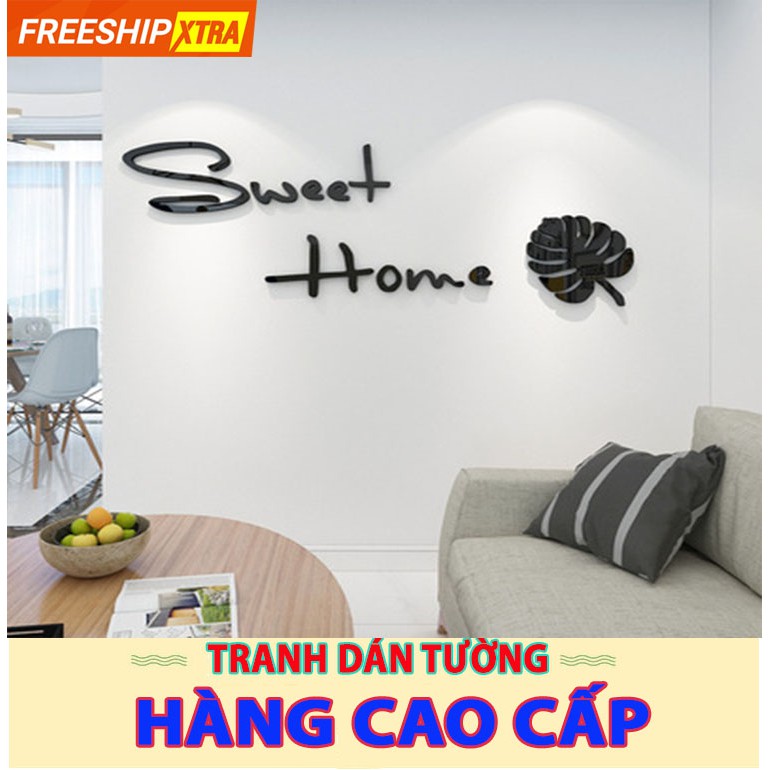 Tranh dán tường mica 3D Sweet Home 💖𝐅𝐑𝐄𝐄 𝐒𝐇𝐈𝐏💖 Mica Dán tường 3D Trang Trí Phòng Khách, Phòng Ngủ, Decor mẫu mới