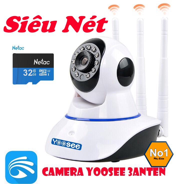 Camera wifi YOOSEE 3 râu - Thế hệ mới siêu nét