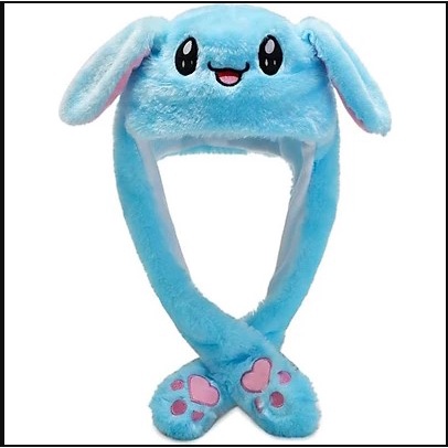 Mũ len tai thỏ giật-Mũ len gấu trúc giật Black ping dễ thương SIÊU HOT HIT