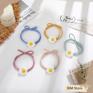 Dây cột tóc, buộc tóc hình trứng ốp la 3D ngộ nghĩnh dễ thương cho nữ