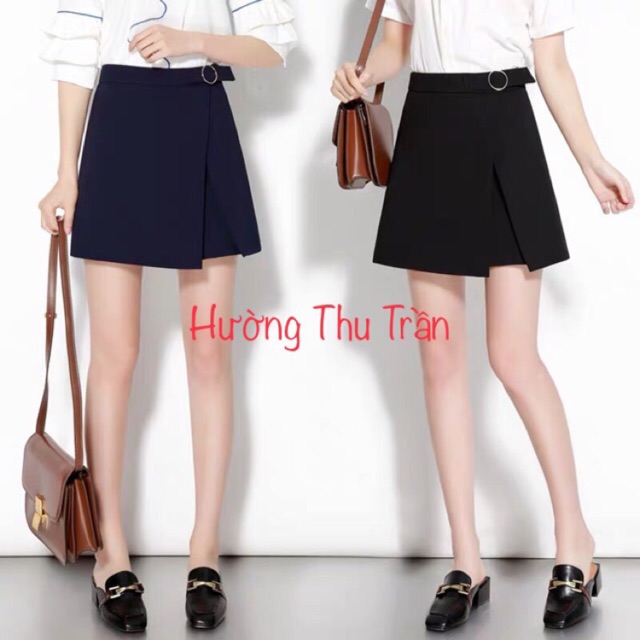 Chân váy chữ a trên gối, chân váy phối đai trẻ trung, sang chảnh