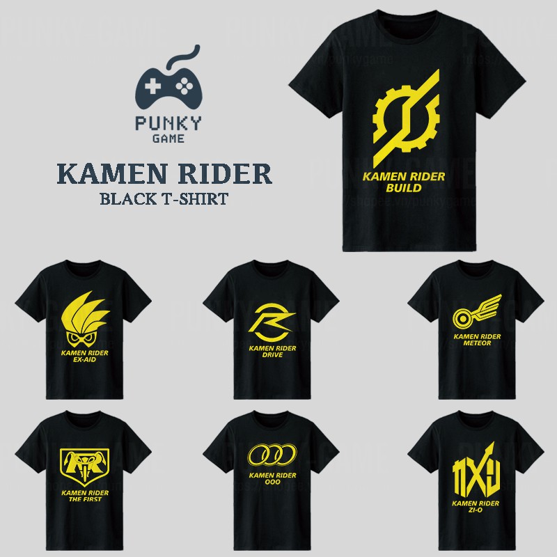 Áo thun Kamen Rider Logo V3 Black T-Shirt Collections ngắn tay