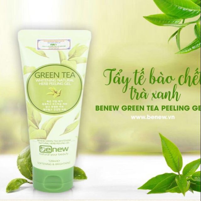 Tẩy Tế Bào Chết Trà Xanh Và Cám Gạo Benew Green Tea/Brown Rice Peeling Gel hàn quốc 120ml