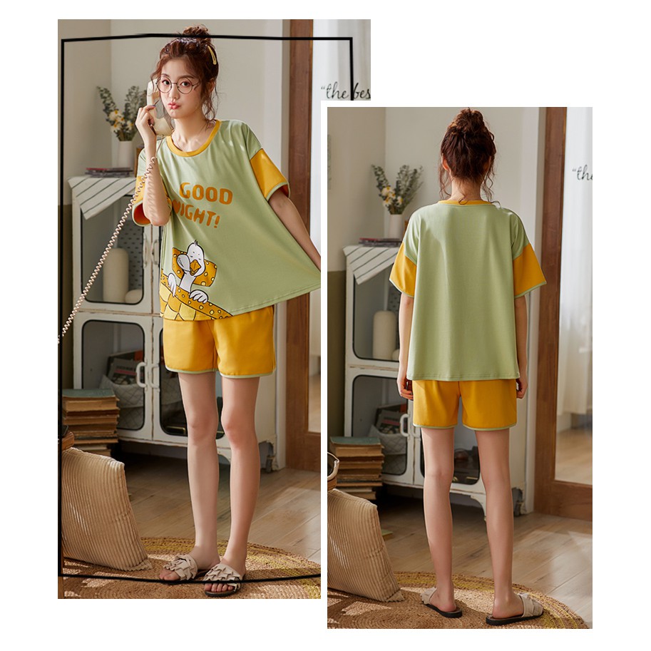 Bộ Mặc Nhà, Bộ Ngủ Cotton Cao Cấp - Cá Tính, Trẻ Trung, Phong Cách Hàn Quốc | BigBuy360 - bigbuy360.vn