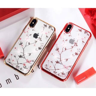 Ốp lưng iphone X, XS MAX, XR, 7 Plus, 8 Plus hoa văn đính đá chất lượng cao cực đẹp
