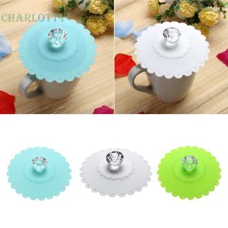 Cha ˇLace Silicone Diamond Cup Lid Thermal Insulation Cup Cover