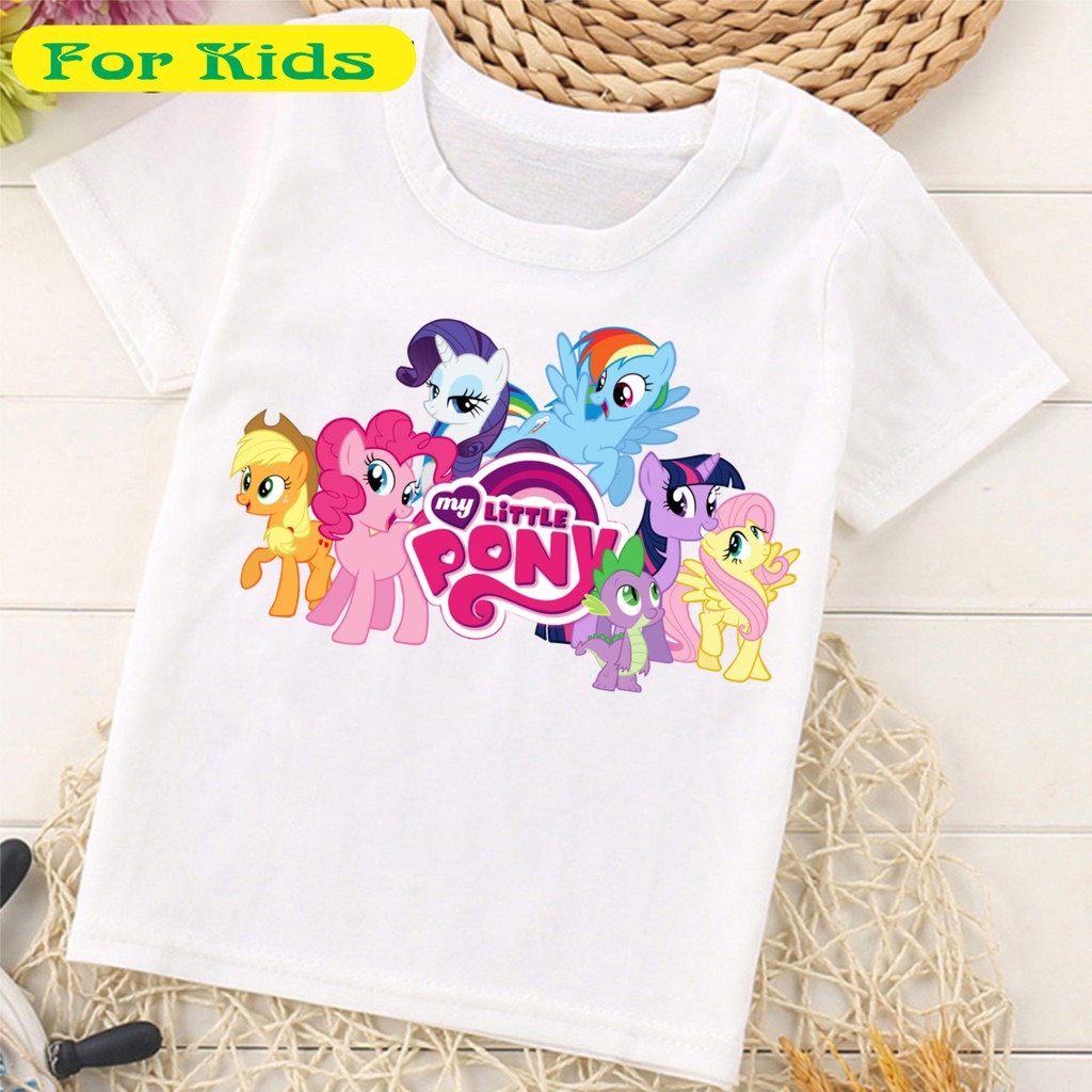 Áo Thun Trẻ Em In Hình Ngựa 1 Sừng Pony Bé Gái Cực Thích | Áo My Little Pony