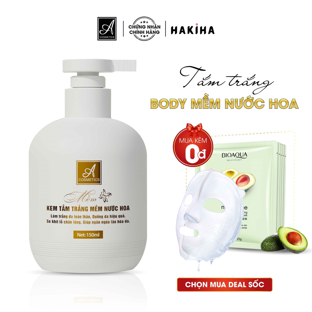 Tắm Trắng Da Body Mềm Nước Hoa dưỡng thể kích trắng toàn thân cấp tốc lưu hương thơm lâu HaKiHa - ATT02