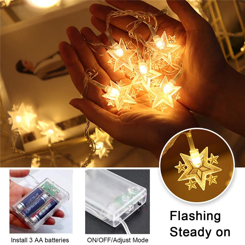 Dây đèn LED hình mặt trăng 8 chế độ dài 1.5m trang trí phòng trẻ em