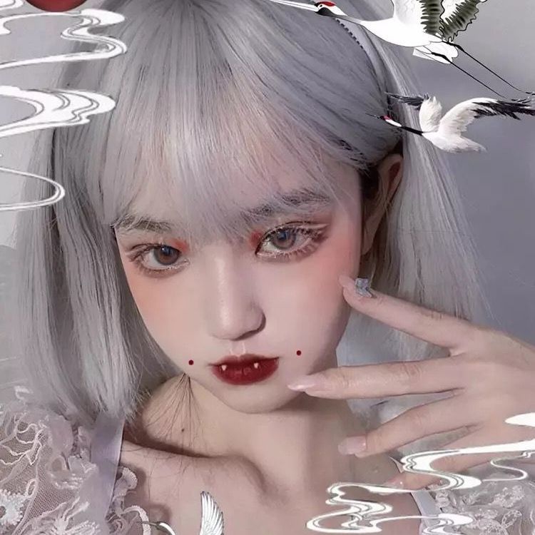 Tóc Giả Ngắn Màu Bạch Kim Tự Nhiên Dễ Thương Dành Cho Nữ