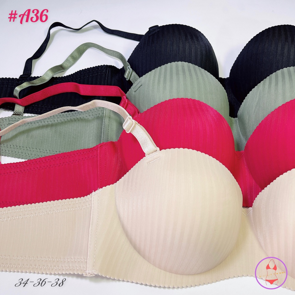 Áo cúp ngực đúc su không gọng mút dày nâng ngực A36