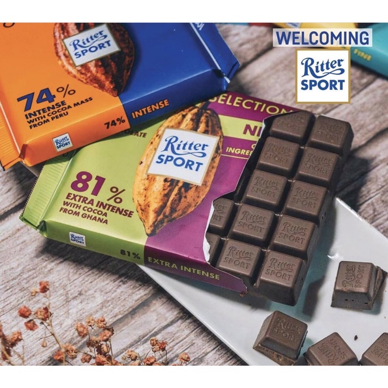 Socola Đen Ritter Sport 81% Cacao Thanh 100g