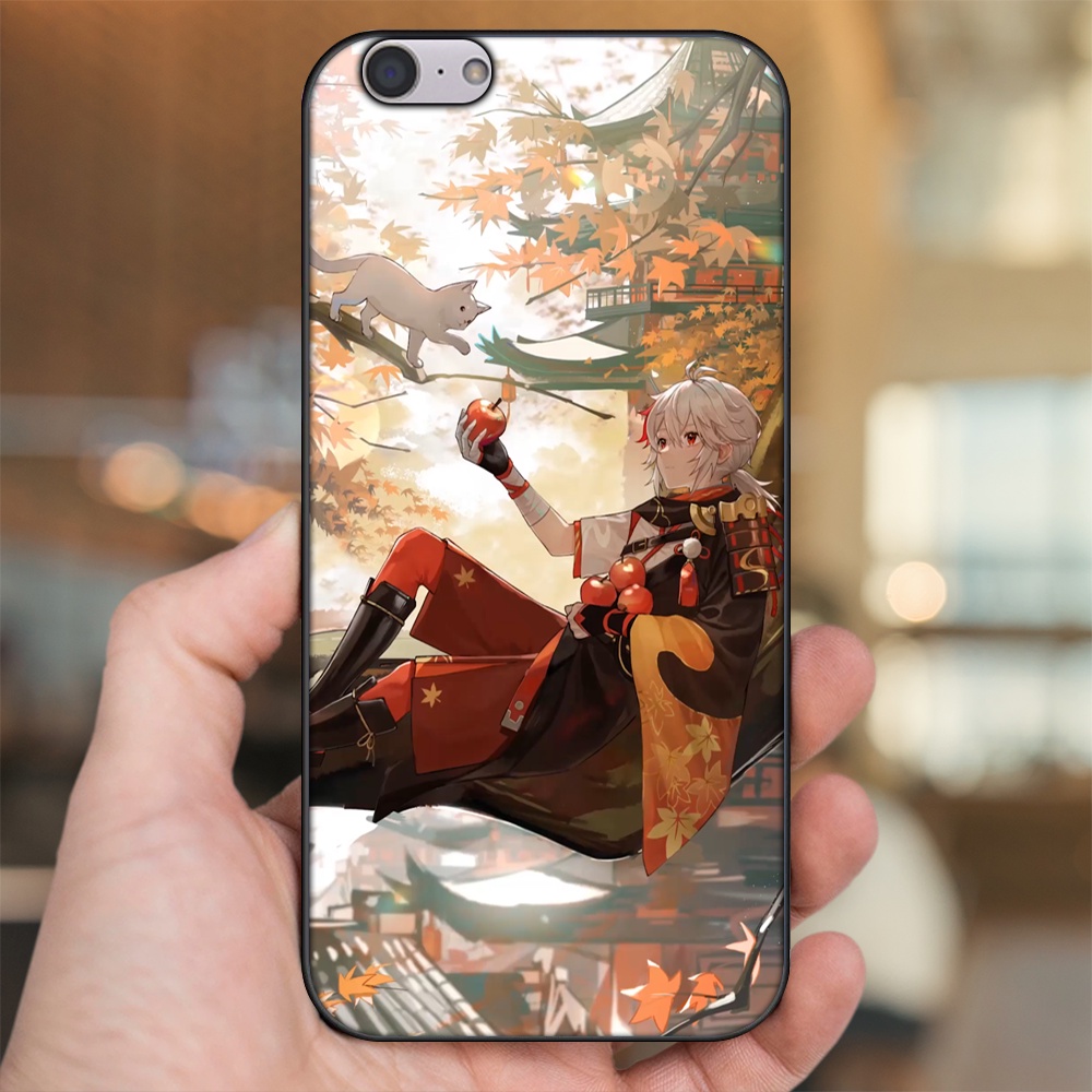 Ốp lưng Oppo A39, F3 Lite viền đen in hình Kazuha Genshin Impact