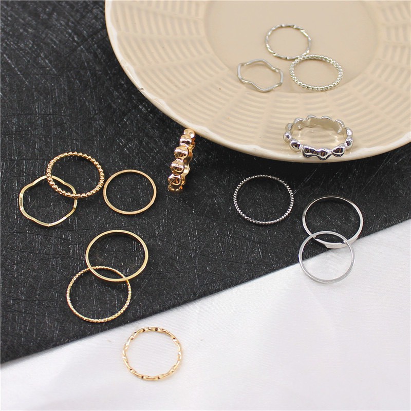 Sét 7 nhẫn nhiều kiểu dáng độc đáo NC01 Mayconner