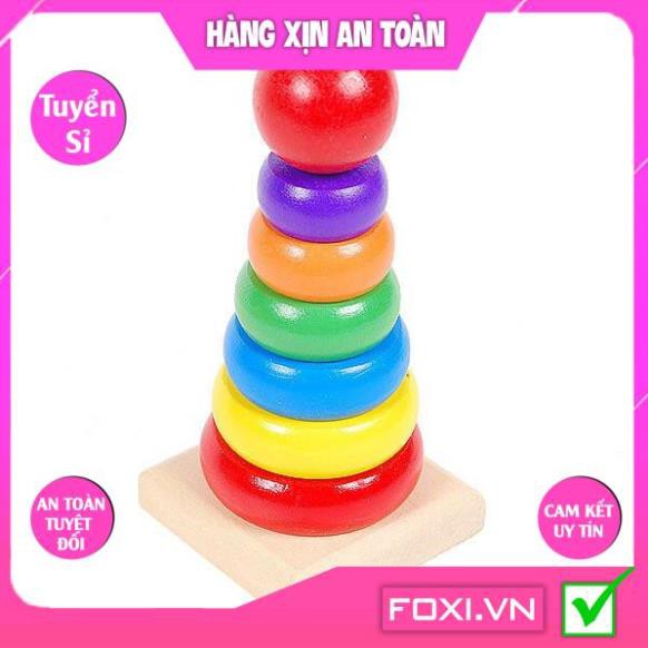 Bộ đồ chơi gỗ Foxi-Đồ chơi trẻ em thông minh-xâu hạt làm toán Montessori sáng tạo-khéo léo-siêu rẻ-Bé vừa học vừa chơi