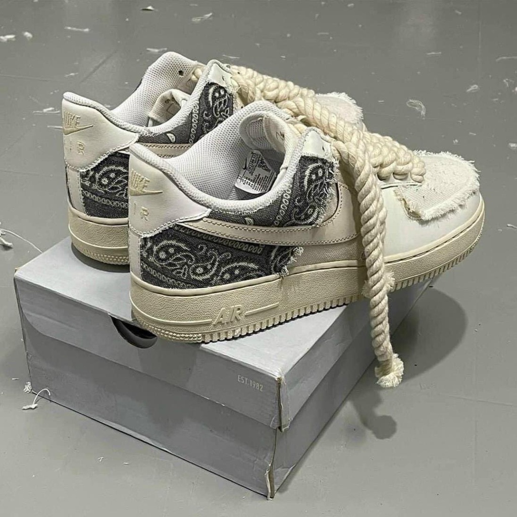 Giày AF1 Dây Thừng, Giày AIR FORCE 1 Dây Thừng Bản Mới 2022 Cao Cấp Fullbox Bill