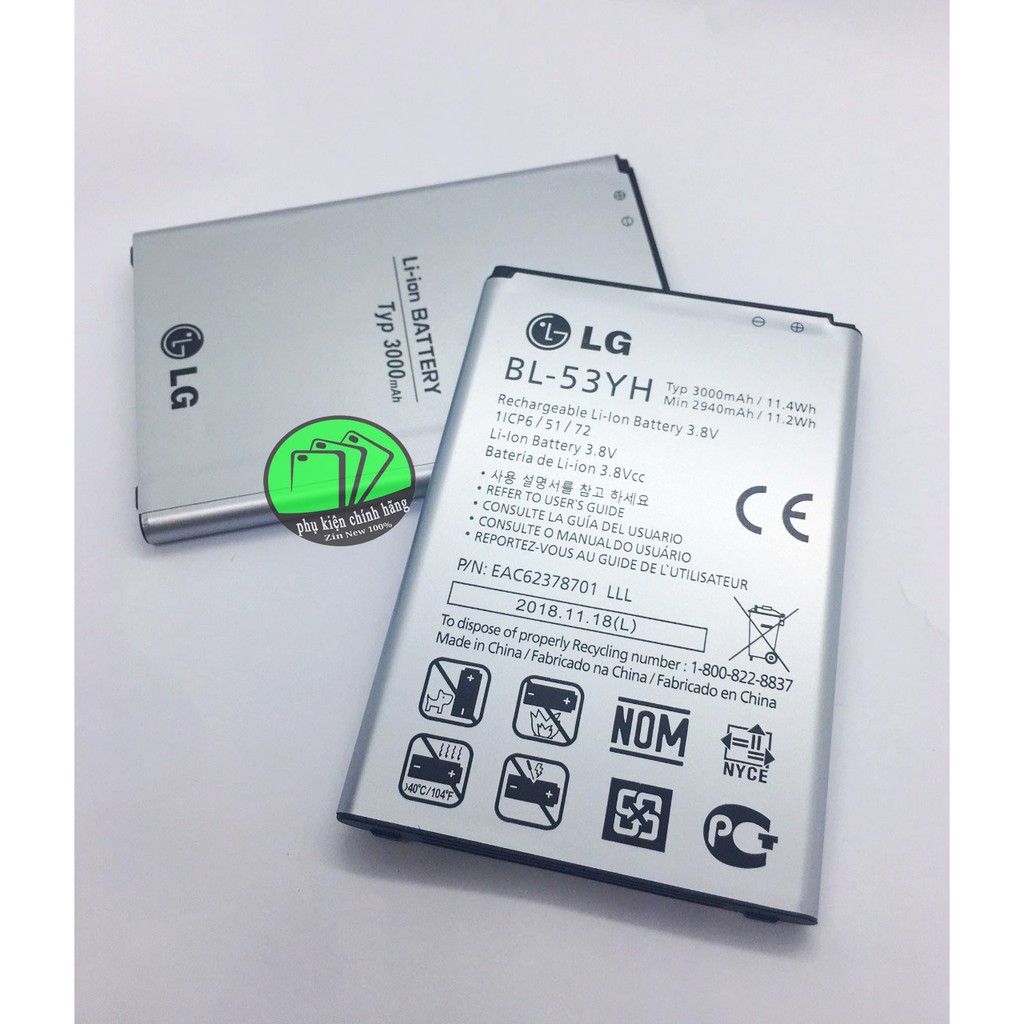  Pin LG G3 (BL - 53YH ) dung lượng 3000mAh Chính hãng nguyên SEAL