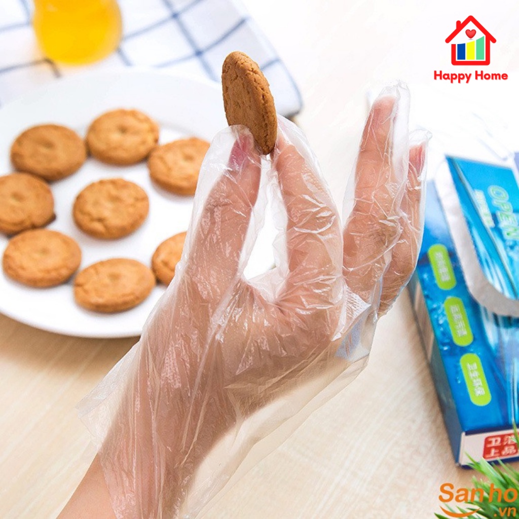 Găng tay nilon YingXi cao cấp, dùng một lần siêu dai hàng nội địa Trung Quốc Happy Home