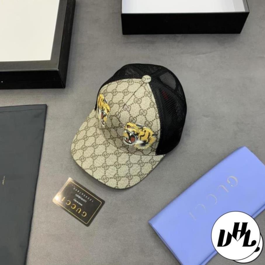 Nón Gucci nam cao cấp form chuẩn ôm đầu họa tiết in hình song hổ GCHO01 Đẹp