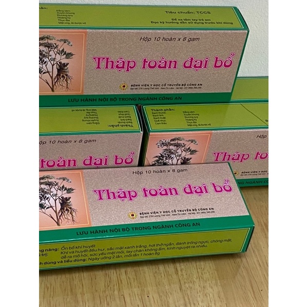 Hoàn Thập Toàn Đại Bổ, điều hòa kinh nguyệt, bổ huyết, đau đầu, mất ngủ, sản phẩm viện y học cổ truyền Bộ Công An