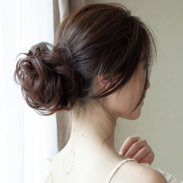 <Kèm ẢNH THẬT> Búi Cột Phủ Xoăn Tóc Giả (Loại Dày)