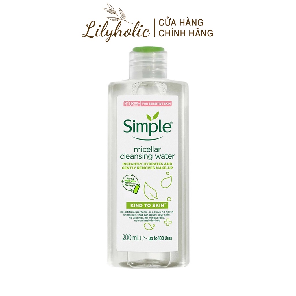 Nước Tẩy Trang Simple Micellar Cleansing Water 200ml