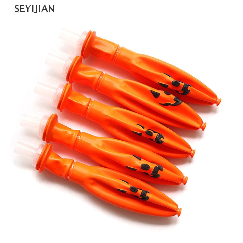 Sey Set 5 Bong Bóng Latex Có Đèn Led Hình Bí Ngô Trang Trí Halloween