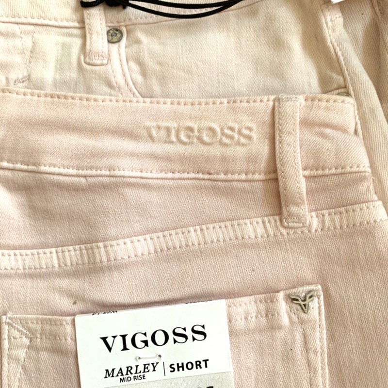Quần Short Jeans Nữ VIGOSS Tua Rua Hàng Xuất Xịn Chất Cao Cấp Siêu Đẹp Hồng Nhạt