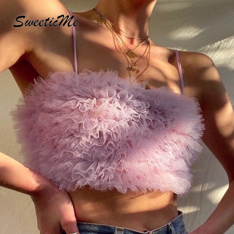 Áo Croptop Màu Trơn Phong Cách Thời Trang Hàng Mới Ngọt Ngào Dành Cho Nữ